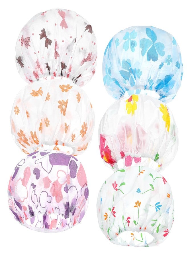 Thrymme Shower Caps for Kids, 6 Pcs Reusable Kids Shower Caps for Girls, Toddler (6 Colors) - Image 1